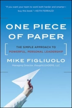 Image of One Piece of Paper by Mike Figliuolo Hardback