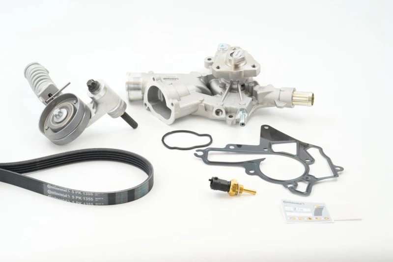 Image of Water Pump + V-Ribbed Belt Kit CONTITECH 5PK1355WP2