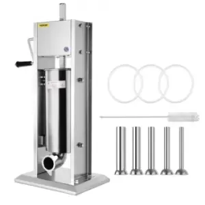 Image of VEVOR Sausage Stuffer 7L/11Lbs Sausage Maker with 5 Filling Nozzles Manual Sausage Stuffing Mincer Machine 2 Optional Speed Vertical Sausage Maker Kit