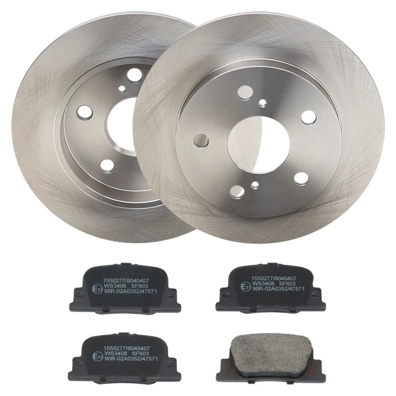 Image of RIDEX 3405B2289 Brake disc and pads set Rear Axle, Brake Disc Type: Solid, excl. wear warning contact Brake Set,disc brakes (3405)