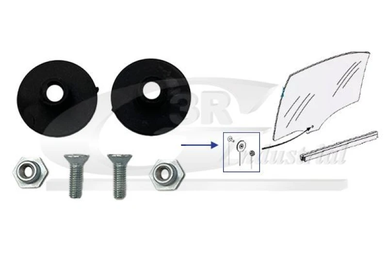 Image of 3RG Repair Set, window regulator 3RG 64500