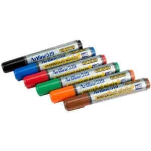Image of Artline Whiteboard Markers Assorted Pack of 6