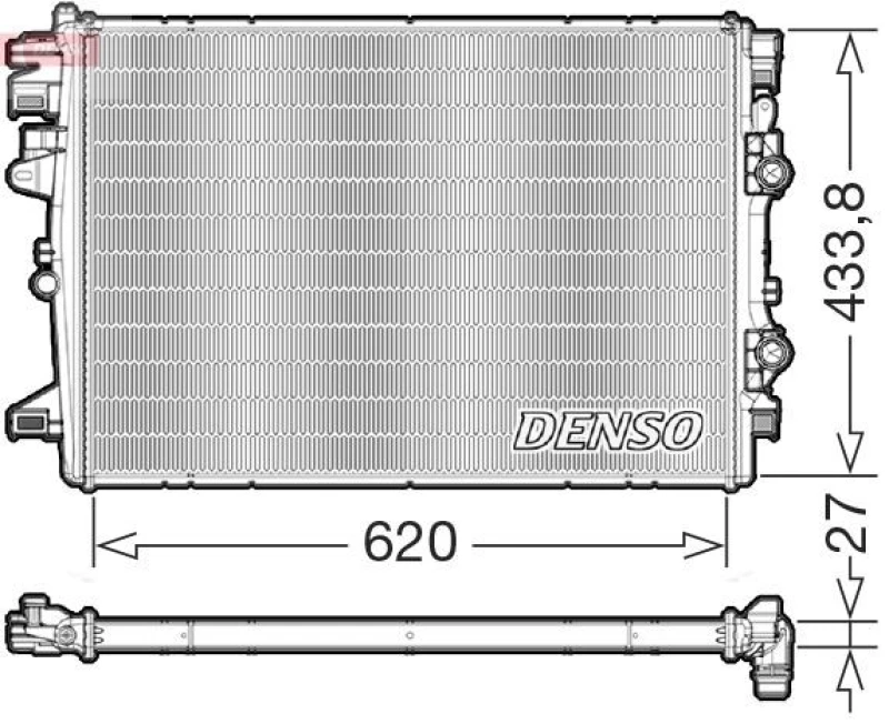 Image of DENSO Engine radiator DENSO DRM06178