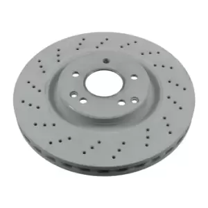 Brake Disc 26107 by Febi Bilstein Front Axle Genuine OE - 1 Single