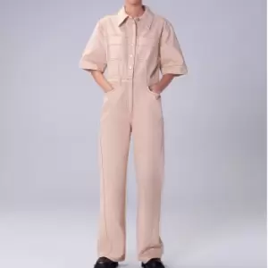 image of Aligne Womens Gloria P Patch Jumpsuit - Oatmeal - UK 12