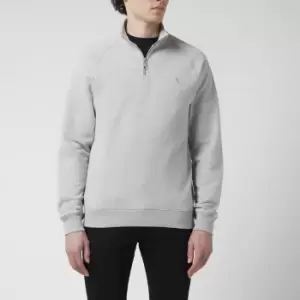 Image of Farah Mens Jim Quarter Zip Sweatshirt - Light Grey Marl - L