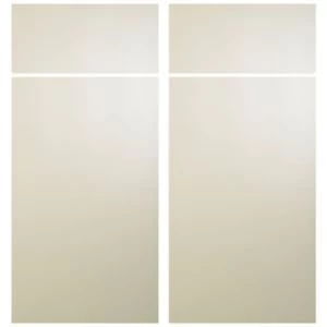 Image of Cooke Lewis Raffello High Gloss Cream Corner base drawerline door W925mm Set of 2