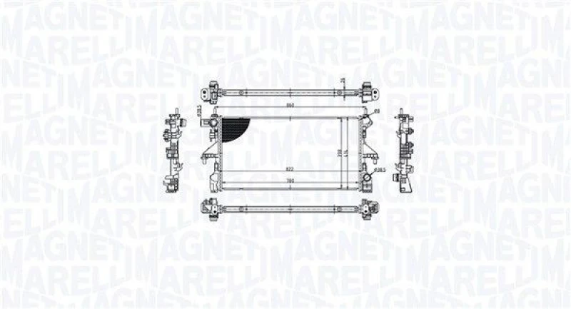 Image of MAGNETI MARELLI Engine radiator MAGNETI MARELLI 350213215300