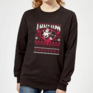 Image of DC Harley Quinn Womens Christmas Sweatshirt - Black