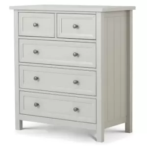 image of Julian Bowen Maine 3 + 2 Drawer Chest Of Drawers Dove Grey