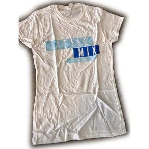 Image of Little Mix - Blue Logo Womens Large T-Shirt - White