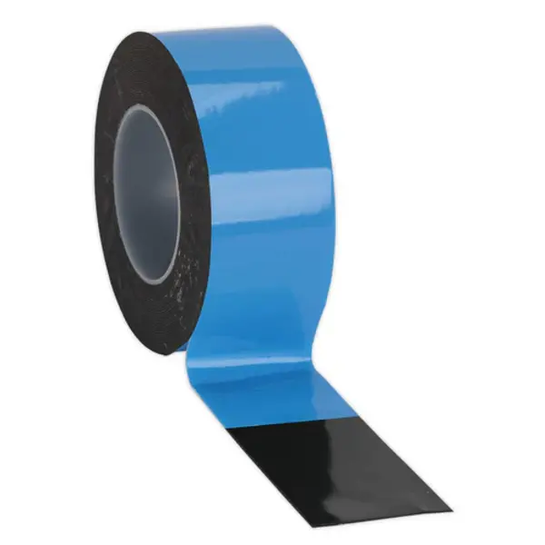 image of Sealey DSTB125 Double-Sided Adhesive Foam Tape 12mm x 5mtr Blue Backing