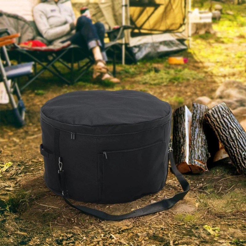 Image of Breeins Fire Pit Cover Carry Bag with Strap Black M
