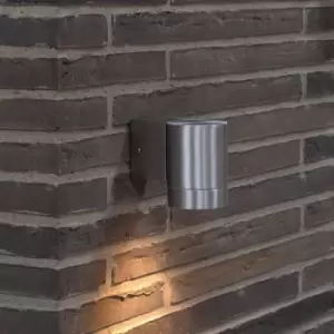 Image of Tin Outdoor Patio Terrace Metal Wall Light in Aluminium (Diam) 6cm