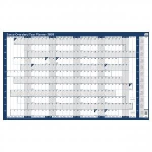 image of Sasco 2020 Oversized Year Planner Unmounted Landscape 1110x610mm Ref