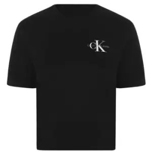 Image of Calvin Klein Jeans Crop T-Shirt - Black