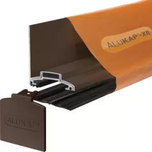 Image of Alukap-XR Concealed Fix Wall Bar with Gasket 3000mm in Brown Aluminium