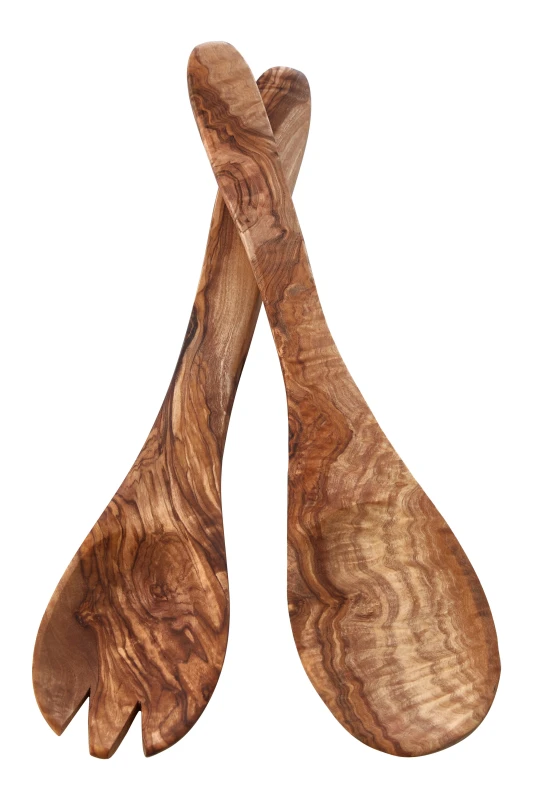 Image of Premier Housewares Kora Flat Salad Servers Brown