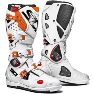 Image of Sidi Crossfire 2 SRS Motocross Boots White Orange