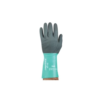 image of Alphatec 58-128 Black/Green Nitrile Gloves - Size 7