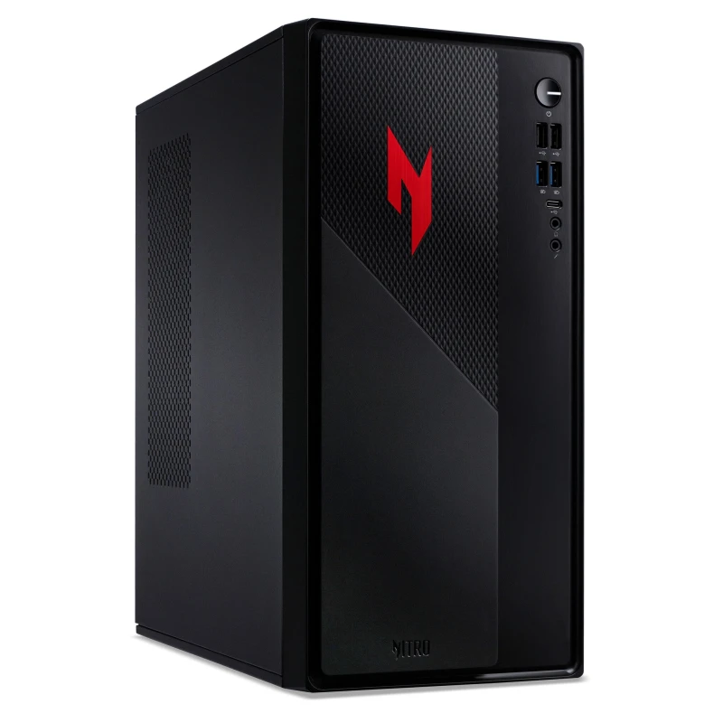 Image of Acer Nitro 20 N20 Gaming PC - NVIDIA GeForce RTX 3050, Intel Core i5, 512GB SSD - Red / Black