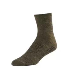 image of Base 33 Mens Gripped Crew Socks (XL) (Olive)