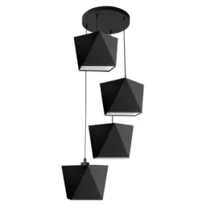 image of Adamant Cluster Pendant Ceiling Light Black 35cm