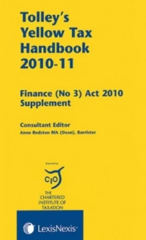 Image of Tolleys Yellow Tax Handbook 2010-11 Supplement by Anne Redston Paperback