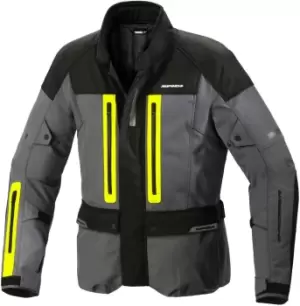 Image of Spidi Traveller 3 H2Out Motorcycle Textile Jacket, black-yellow, Size L, black-yellow, Size L