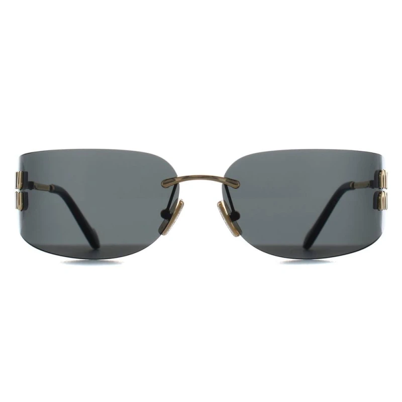 Image of Miu Miu Miu Miu Women Rectangle Gold Dark Grey MUA51S Gold One Size Female 8056262579237
