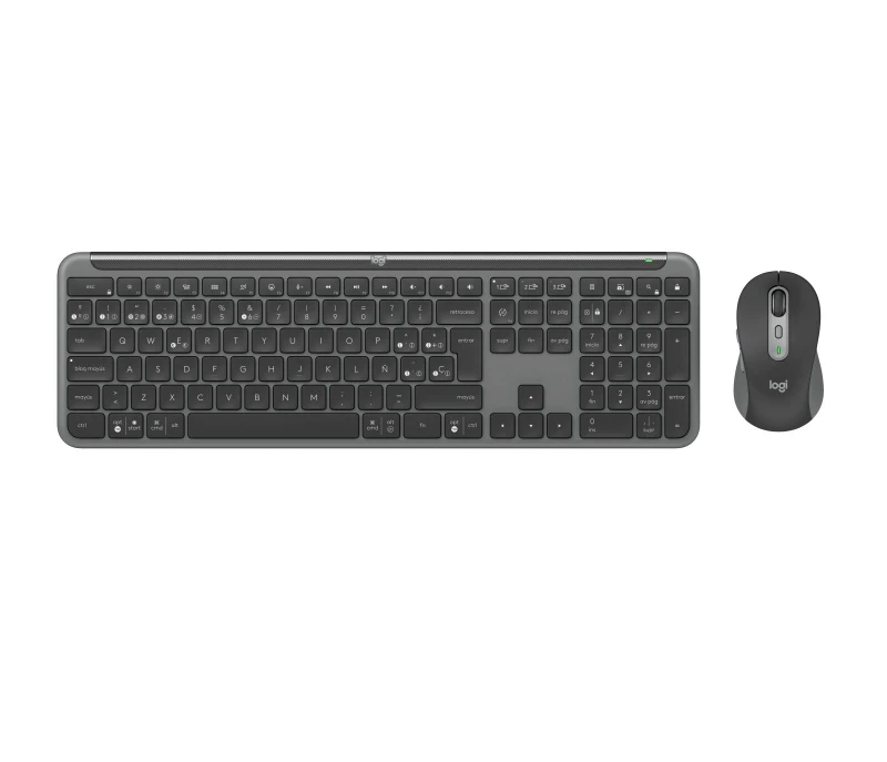 Image of Logitech Logitech 920-012486 keyboard Mouse included Office RF Wireless + Bluetooth QWERTY Spanish Graphite 920-012486