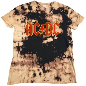 Image of AC/DC - Logo Unisex Large T-Shirt - Brown, Black