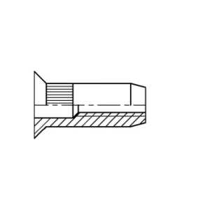 Image of M10 Steel Reduced Head Knurled Rivet Nut (Box-100)