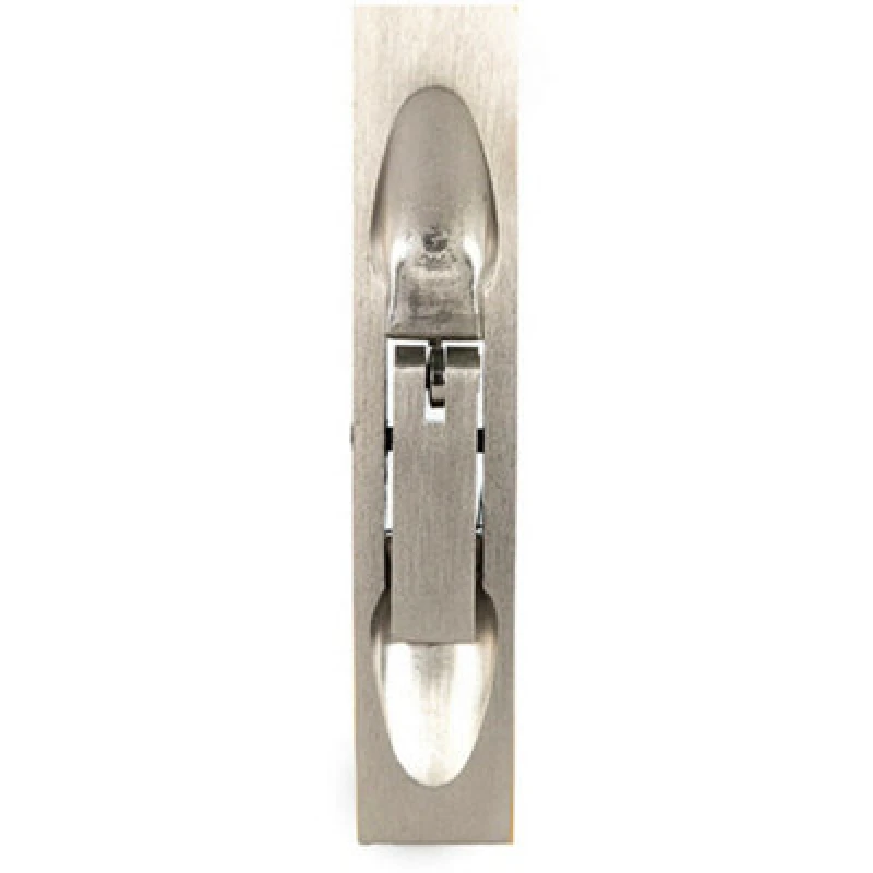 Image of Loops Lever Action Flush Door Bolt with Flat Keep Plate 204 x 20mm Satin Nickel Metallics unisex