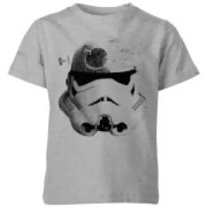 image of Star Wars Command Stromtrooper Death Star Kids T-Shirt - Grey - 11-12 Years