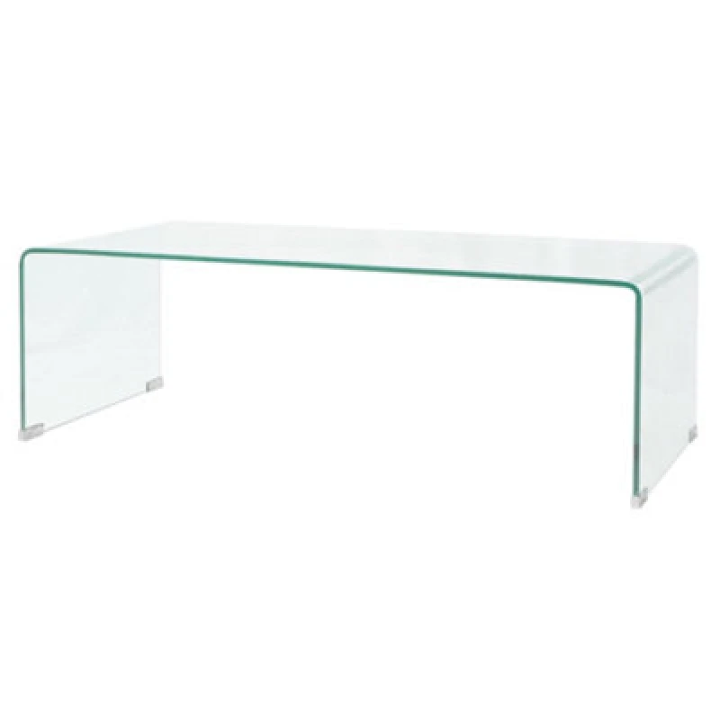 Image of Vidaxl Coffee Table Tempered Glass 98X45X30 Cm Clear