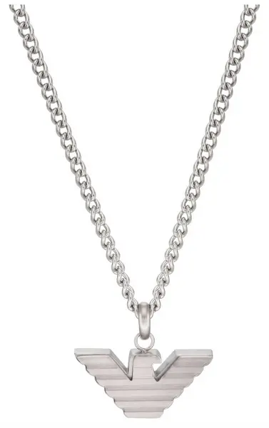 Image of Emporio Armani EGS2916040 Mens Logo Pendant Stainless Steel Jewellery