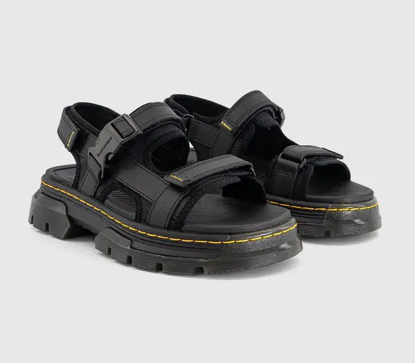 Image of Dr Martens Black Forster Poly Webbing Sandals