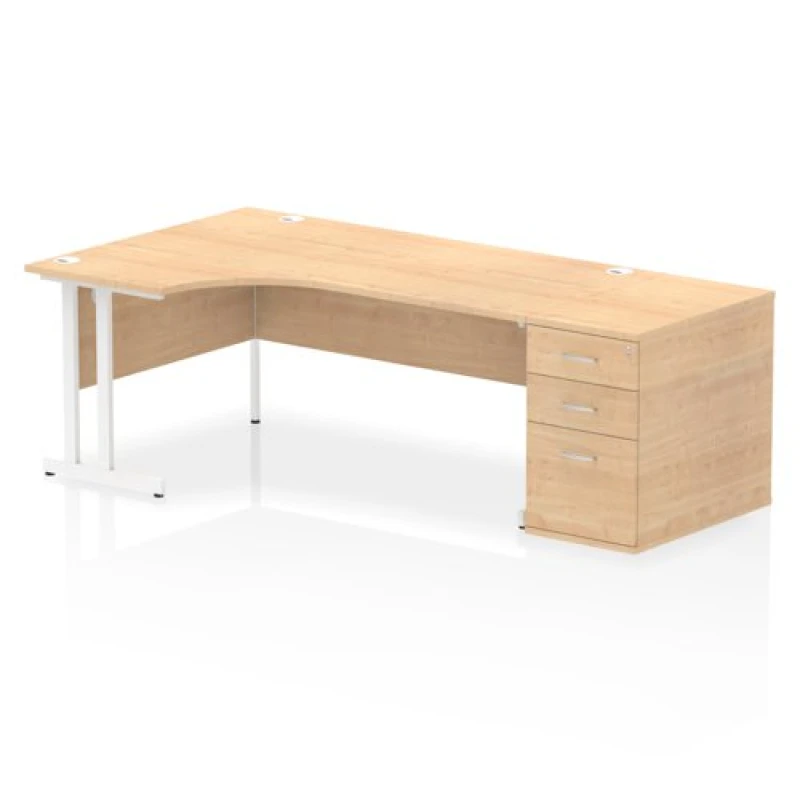 Image of Dynamic Office Solutions Impulse 1800mm Cantilever Left Crescent Desk Workstation I004123