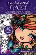 Image of enchanted faces mermaids fairies and fantasy pocket sized coloring book