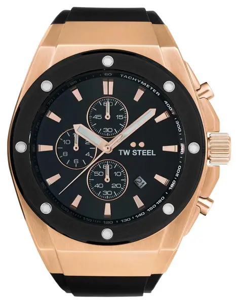 Image of TW Steel CE4103 Mens CEO Tech Black Dial Black Rubber Watch