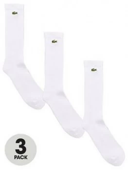 image of Lacoste Sport 3 Pack Sock - White