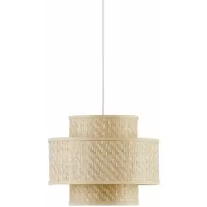 image of Nordlux Trinidad Cylindrical Pendant Ceiling Light Brown, E27