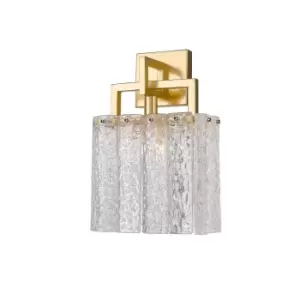 image of Palace Wall Lamp, Matt Gold, Glass, 1x G9