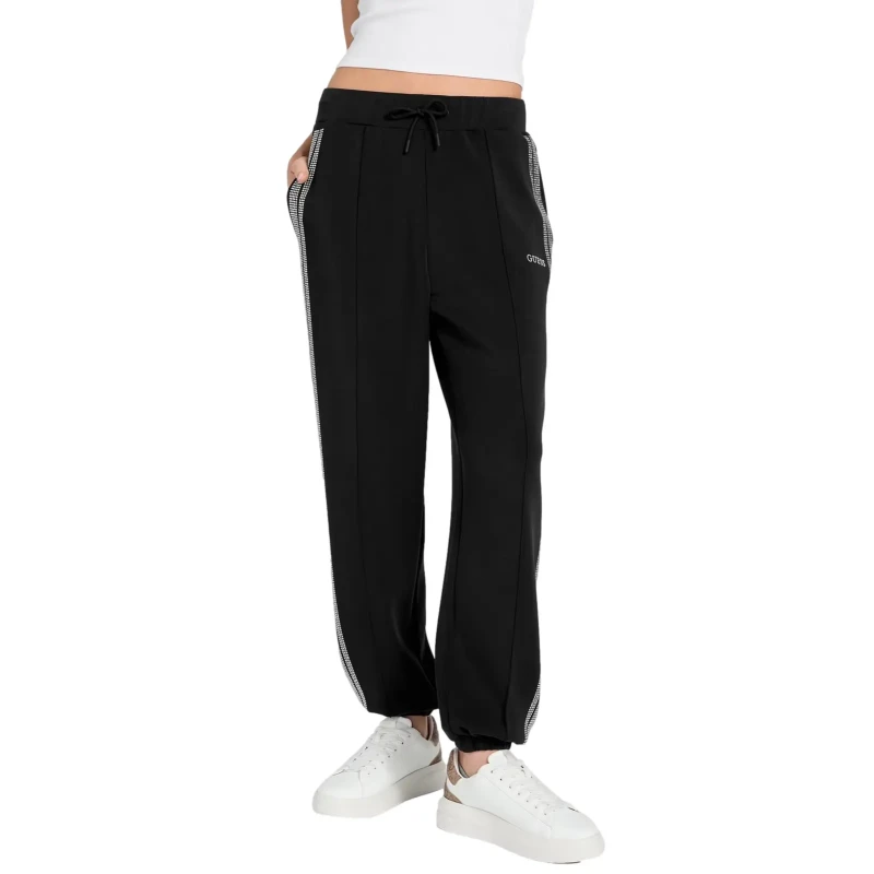 Image of Guess Womens joggers Guess Berthe Cuffed Noir Female L