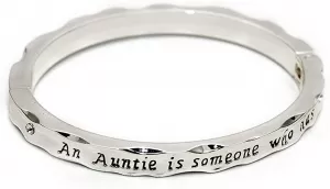 Image of Equilibrium Silver Plated Hinged Bangle Auntie