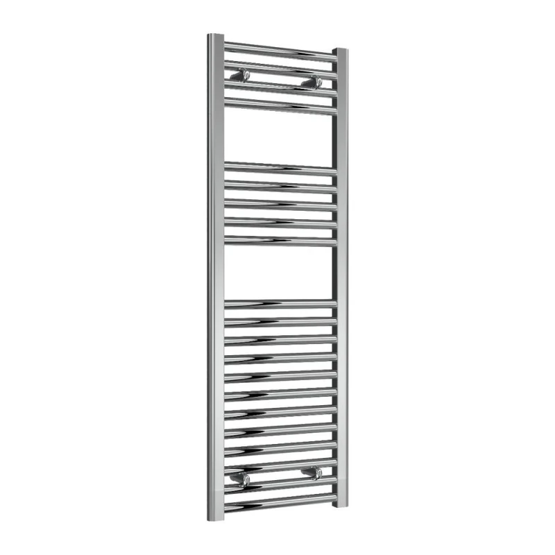 Image of Bathroom Kingdom Diva Chrome Straight Heated Towel Rail 1200x400 in Silver Silver Unisex