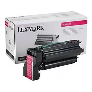 Image of Lexmark 10B032M Magenta Laser Toner Ink Cartridge