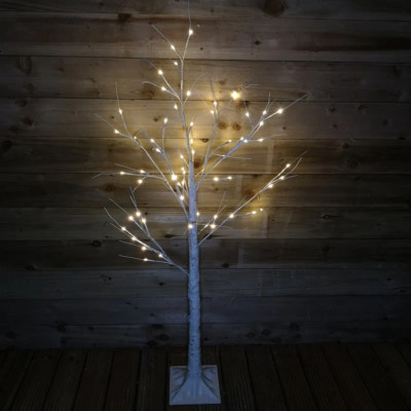 Image of Samuel Alexander 1.5M (5ft) Indoor Outdoor Christmas Lit Birch Tree With 64 Warm White Leds