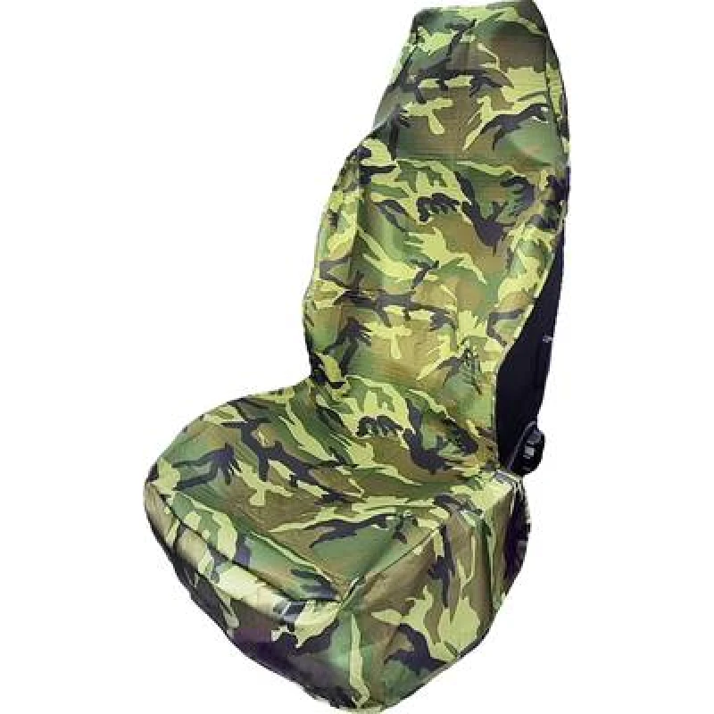 Image of HP Autozubehoer HP Autozubehoer 19333 Sitzschoner Camouflage Dirt cover Polyester Camouflage green Passenger seat, Drivers seat 19333